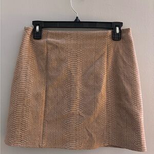 L Love Snakeskin Skirt